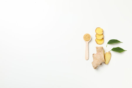 Seasoning and spices concept - ginger, homemade seasoningの写真素材