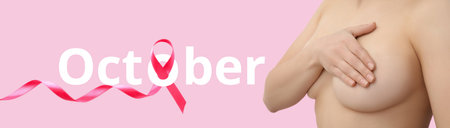 A beautiful thematic card for breast cancer monthの写真素材