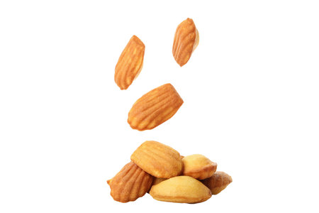 PNG, Madeleine cakes, isolated on white backgroundの写真素材