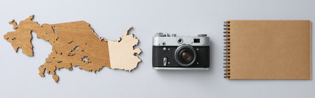 Retro camera, photo shooting on retro cameraの写真素材