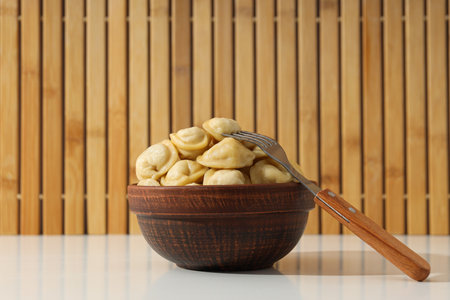 Dumplings, concept of tasty food, dough foodの写真素材