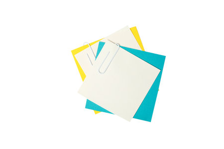 PNG, Office accessories concept, paper clip, isolated on white backgroundの写真素材