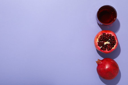 Pomegranate juice, tasty, delicious and fresh drinkの写真素材
