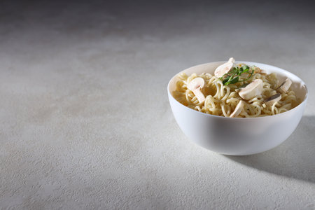 Concept of tasty fast food - instant noodlesの写真素材