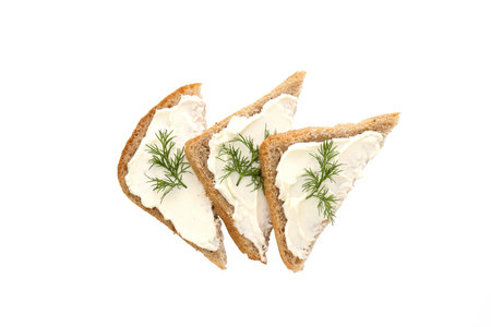 PNG, Philadelphia cheese sandwiches, isolated on white background.の写真素材