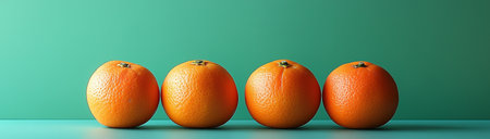 Tangerine, tangerines on a blue background, created by Generative AI technology.の素材