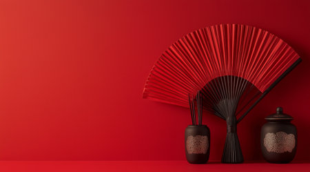 Chinese New Year, a set of traditional attributes, created with Generative AI technology.の素材