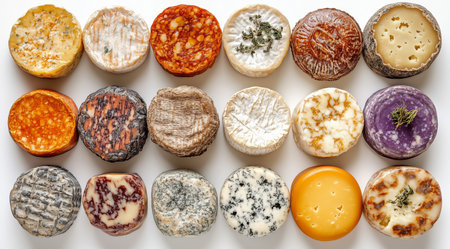 Cheese, on the table, created by Generative AI technology.の素材