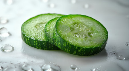 Ai. Ingredients for burgers, cucumbers, created using Generative AI technology.の素材