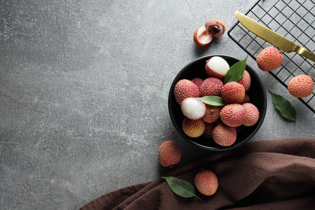 Lychee, concept of fresh and ripe exotic food