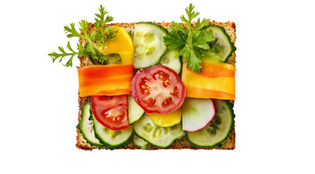 PNG, Sandwich, isolated on white background, generated by Generative AI technology.の素材