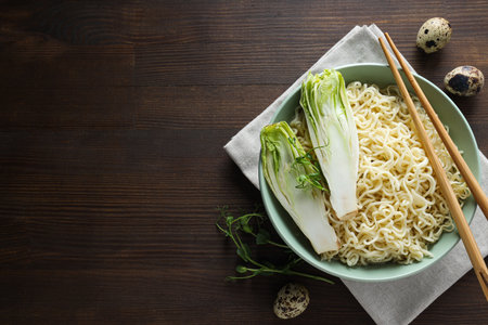 Concept of tasty fast food - instant noodlesの写真素材