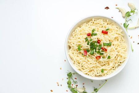 Concept of tasty fast food - instant noodles