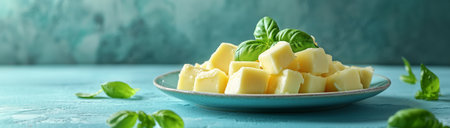 Butter, in a plate, created using Generative AI technology.の素材