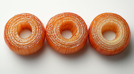 Ai. Ingredients for burgers, onion rings, created using Generative AI technology.の素材