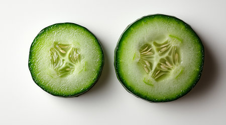 Ai. Ingredients for burgers, cucumbers, created using Generative AI technology.の素材