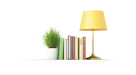 PNG, Home furniture, shelf wall, isolated on white background, created by Generative AI technology.の素材