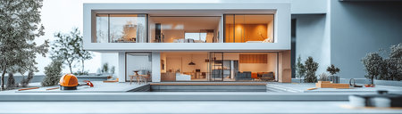 Designs of a private house, created using Generative AI technology.の素材