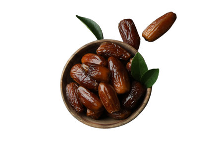 Plate with dates, isolated on white background.