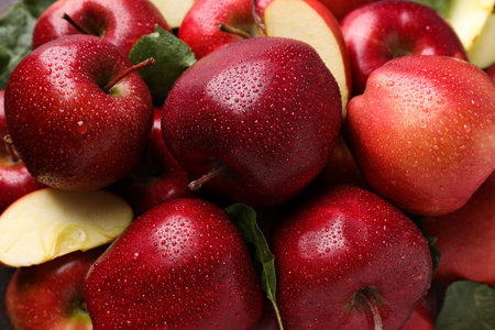 Red apples, concept of fresh and healthy food