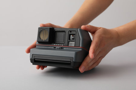 Retro camera, photo shooting on retro camera