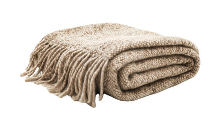 Cozy textured blanket for warmth, created with AI, PNGの写真素材