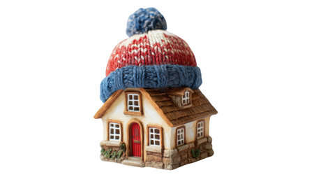 Colorful hat decorates cozy home, created with AI, PNGの写真素材