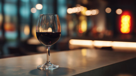 A glass sits on the counter, created with AIの写真素材