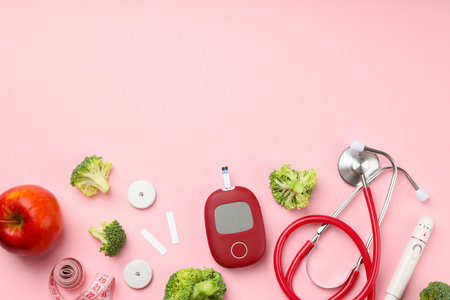 Fresh produce and medical tools for diabetes management
