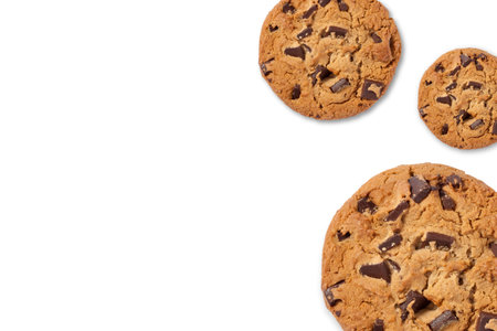 Tasty cookies ready for sharing on cookies day, isolated, PNGの写真素材