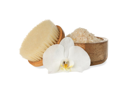 Enjoy relaxing spa treatments with soothing tools, on white, PNGの写真素材