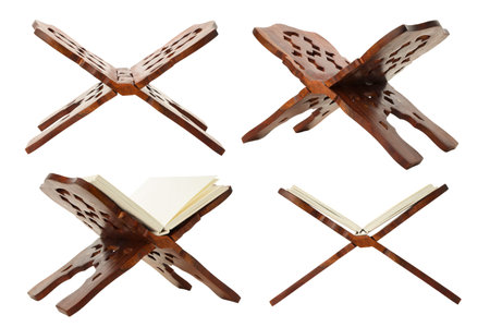 Set for Ramadan, Two empty stands, and two with blank books, PNG