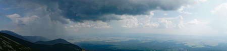 Panoramic photo of the High Tatras in Slovakia