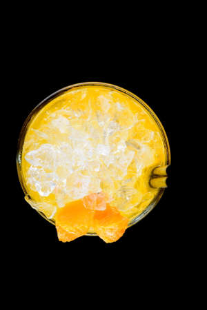 tiki drinks on black backgroundの写真素材