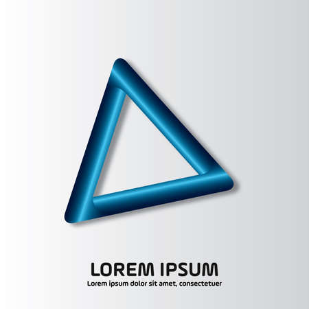 Illustration for Triangle paradox wiht blue gradient color design vector.のイラスト素材