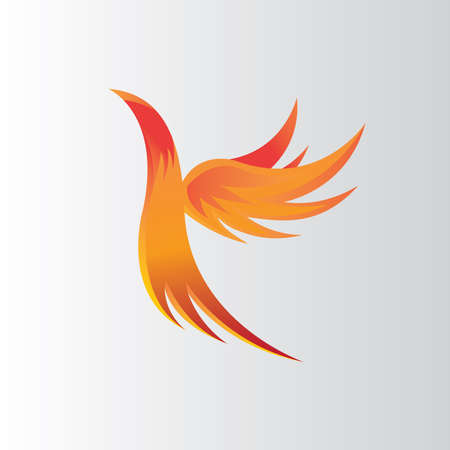 illustration fire bird vector design. freedom symbol, perfect for your tshirt design, abtract etcのイラスト素材