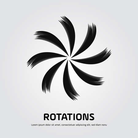 illustrations of wind Rotation vector desing abstract logoのイラスト素材