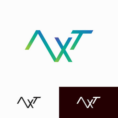 Letter A and E logo vector design gradient colorのイラスト素材