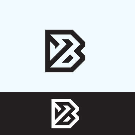 Letter B Black design  illustration templateのイラスト素材