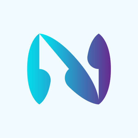 Letter N  design illustration templateのイラスト素材