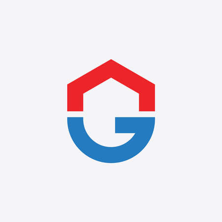 Letter G Home vector design illustrationのイラスト素材