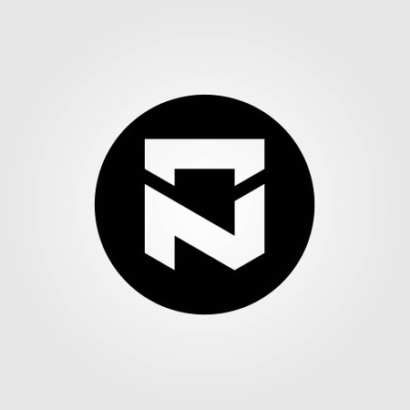 Letter N Circle 2 vector icon illustrationのイラスト素材