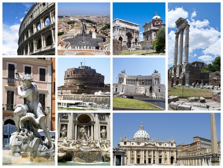 Rome collageの写真素材