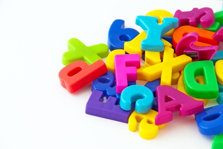 Background image of magnetic alphabet lettersの写真素材