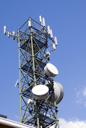 telecommunications towerの写真素材