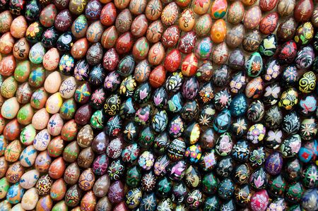 Painted Easter eggsの写真素材