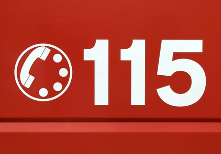 Call firemen number: 115の写真素材