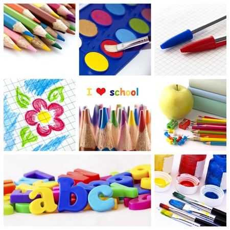 I love school - collageの写真素材