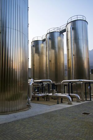 Industrial Plant in the afternoon lightの写真素材