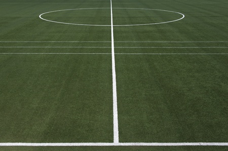 A detail of a soccer field grassの写真素材